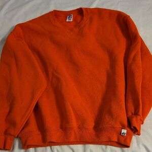 Russell Athletic Men's Vibrant Orange Crewneck Sweater